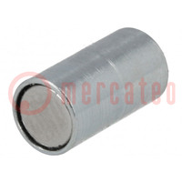 Magnet: permanent; neodymium; H: 11.5mm; 5N; Ø: 6mm; Thread len: 6mm
