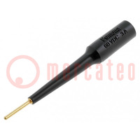 Probe tip; 3A; black; Tip diameter: 1.6mm; Socket size: 4mm; 70VDC