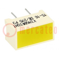 LED rétro-éclairage; jaune; Lentille: à diffusion,jaune; 9÷31mcd