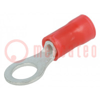 Tip: ring; Ø: 5mm; 0.26÷1.65mm2; crimped; for cable; insulated; red