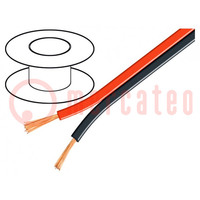 Wire: loudspeaker cable; 2x0.75mm2; stranded; Cu; black-red