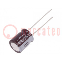 Capacitor: electrolytic; low ESR; THT; 180uF; 25VDC; Ø10x12.5mm