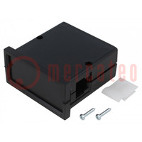 Enclosure: panel; X: 72mm; Y: 72mm; Z: 36mm; ABS; black; screwed