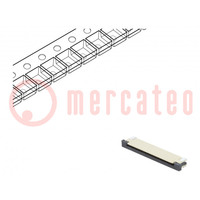 Connector: FFC/FPC; horizontal; PIN: 20; ZIF; SMT; tinned; 30mΩ; 1mm