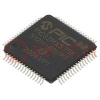 IC: microcontroller PIC; 512kB; 2,3÷3,6VDC; SMD; TQFP64; PIC32