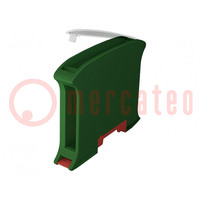Boîtier: pour rail DIN; Y: 101mm; X: 17,5mm; Z: 80,2mm; vert