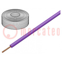 Cable; H07Z-K; cuerda; Cu; 4mm2; LSZH; violeta; 450V,750V; Clase: 5