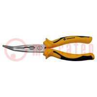 Pliers; curved,half-rounded nose; 205mm