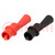 Crocodile clip; 10A; 1kVDC; red and black; Grip capac: max.8mm