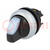 Switch: rotary; 22mm; Stabl.pos: 1; white; M22-FLED,M22-LED; IP67