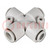 Push-in fitting; reductive; -1÷10bar; polypropylene; Øout: 6mm