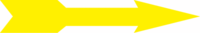 Richtungspfeile - Gelb, 28 x 154 mm, Folie, Selbstklebend, Gerade, +80 °C °c