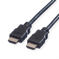 Câble HDMI High Speed avec Ethernet, connecteurs dorés, noir, 3 m