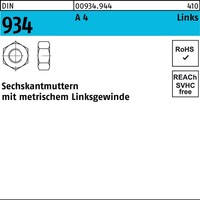 Sechskantmutter DIN 934 links M10 -LH A