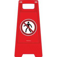 Warnaufsteller beschriftet Höhe 61,0 cm Version: 02 - Fußgänger verboten