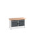 cubio Kastenwerkbank mit 2 Schubladen, 2 Türen, Rotbuche-Arbeitsplatte