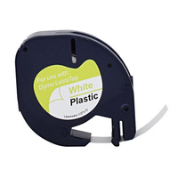 G&G kompatybilny taśma do drukarek etykiet, dla Dymo, WT-RL-D-91221-BK, S0721660, 91221, czarny druk/biały podkład, 4m, 12mm, Letr