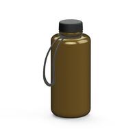 Artikelbild Drink bottle "Refresh" clear-transparent incl. strap, 1.0 l, gold/black