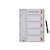 PlastikregisterA4 1-5, PP, 5 Blatt, grau