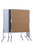 Moderationstafel PRO, Karton/Karton, Aluminiumrahmen, 1200 x 1500 mm, weiß