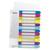 Plastikregister WOW 1-12, bedruckbar, A4, PP, 12 Blatt, farbig