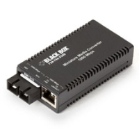 Black Box MultiPower Miniature Netzwerk Medienkonverter 1000 Mbit/s 1310 nm Einzelmodus Schwarz