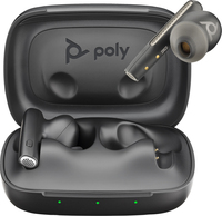 POLY Voyager Free 60 UC Carbon Black Earbuds +BT700 USB-C Adapter +Basic-Ladeetui