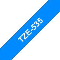 Brother TZE-535 taśmy do etykietowania Biały na niebieskim