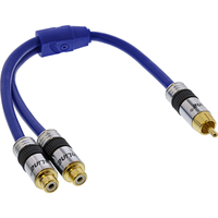 InLine 89924P audio kabel 0,25 m RCA 2 x RCA Blauw
