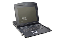Digitus 17" LCD KVM-Konsole, 16-Port Cat 5, schweizer Tastatur