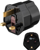 Goobay 45352 power plug adapter Type F Type G (UK) Black