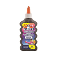 Elmer's Colla Glitterata Liquida NERA, Flacone da 177 ml, Ideale per lo slime
