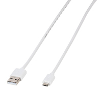 Vivanco PBMUSBVVW câble USB 1 m USB 2.0 USB A Micro-USB B Blanc