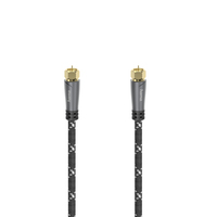Hama 00205078 coax-kabel 3 m F Zwart, Grijs