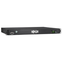 Tripp Lite PDUMH20HVATS 3.8kW 200–240V Single-Phase ATS/Local Metered PDU - 8 C13 and 2 C19 Outlets, Dual C20 Inlets, 12 ft. Cords, 1U, TAA