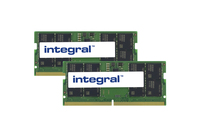 Integral 32GB (2x16GB) LAPTOP RAM MODULE DDR5 5600MHZ PC5-44800 UNBUFFERED NON-ECC 1.1V 2GX8 CL46 EQV. TO KCP552SS8K2-32 F/ KINGSTON memory module