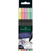 Faber-Castell 151602 fijnschrijver Fijn Groen, Lichtgroen, Roze, Paars, Geel 5 stuk(s)