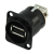 Neutrik NAUSB-B cable gender changer USB A (F) USB B (M) Black, Silver