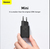 Baseus TZCCSUP-L01 mobiltelefon töltő Okostelefon Fekete AC, USB Gyorstöltés Beltéri