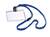 Durable Lanyard Name Badge Blue ID Card Holder + Inserts | 10 Pack | 60 x 90mm