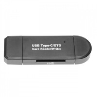 3in1 kaartlezer / OTG-adapter USB, USB Micro-B, USB Type C 3.1 naar microSD / SD