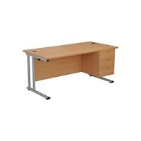 Jemini 655 Fixed Pedestal 3 Drawer Beech KF74417