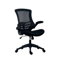 Jemini Marlos Mesh Back Chair with Folding Arms Black KF77784