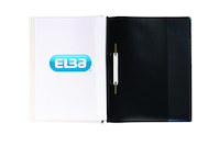 Elba Report Files With Front Cover Pocket A4 Black (Pack 25) 400055036