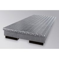 Loading ramp for steel low profile sump tray, zinc plated
