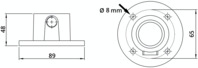 Rohrverbinder | Wandbefestigung rund mit Durchgangsbohrung | 131TE60 | 60,3 mm | 2" | Temperguss u. Elektrogalvanisiert