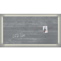 Glasmagnetboard artverum LED light Design Sichtbeton 910x460x15mm