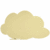 Symbol-Tafel Skinshape Wolke lackiert 100x150cm RAL 1015 hellelfenbein