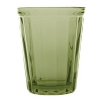 Olympia Cabot Panelled Glass Tumbler Green 260ml / 9oz Pack Quantity - 6