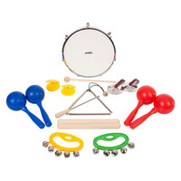 Rhythmus Mini Set Instrumente für Kinder Glockenkranz Triangel, 25-tlg.